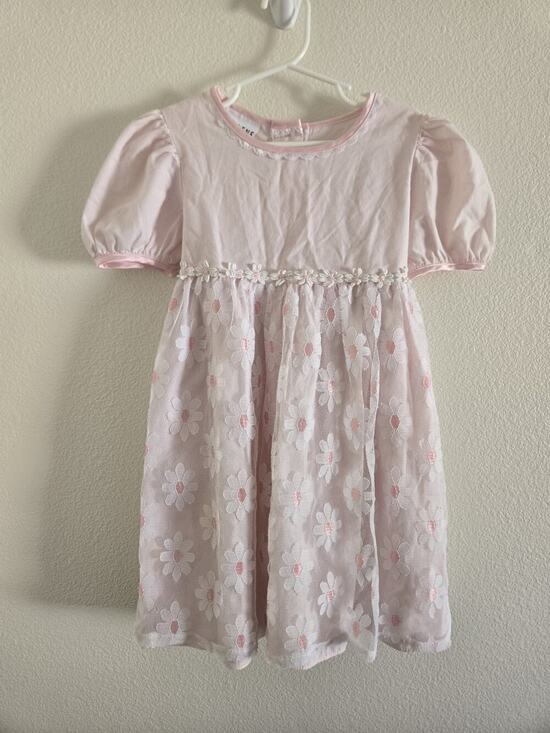 JO LENE Other - Vintage Jo Lene Pink Floral Lace Girls Dress Size 6x Tea Party Cottage Prairie
